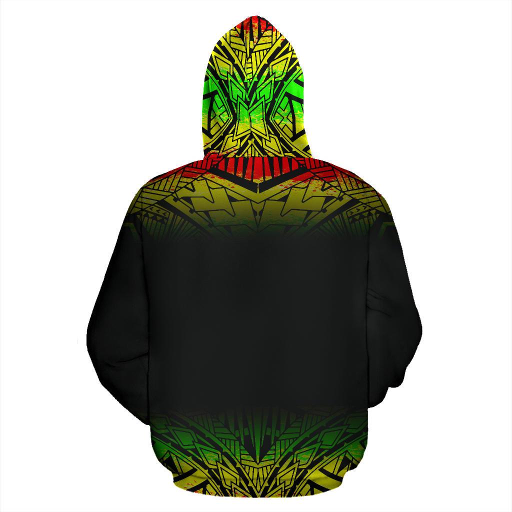 Poly All Over Custom Hoodie Polynesian Fog Reggae Style - Polynesian Pride