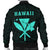 Hawaii Kakau Polynesian Kanaka Map Men's Bomber Jacket - Turquoise - Polynesian Pride