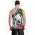 Yap Men's Tank Top White - Turtle Plumeria Banana Leaf - Polynesian Pride