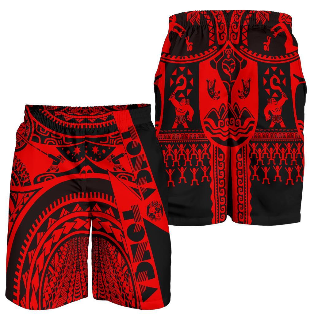 Polynesian Shorts Men - Maui Moana Tattoo with Seal Tonga - Polynesian Pride