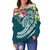 Polynesian Hawaii Women's Off Shoulder Sweater - Summer Plumeria - Polynesian Pride