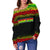 Turtle Custom Personalised Women's Off Shoulder Sweater - Polynesia Reggae Fog - Polynesian Pride