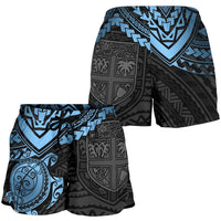 Fiji Polynesian Short (Women) - Blue Turtle Blue - Polynesian Pride