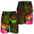 Guam Polynesian Men's Shorts - Hibiscus and Banana Leaves - Polynesian Pride