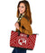 Tonga Personalised Leather Tote Bag - Tonga Seal With Polynesian Tattoo Style (Red) - Polynesian Pride