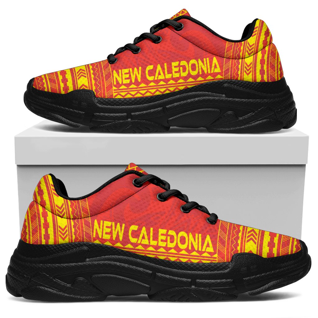 New Caledonia Chunky Sneakers - Polynesian Chief Flag Version - Polynesian Pride