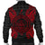 Palau Polynesian Men's Bomber Jacket Map Red - Polynesian Pride