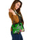 Tahiti Custom Personalised Shoulder Handbag - Turtle Plumeria (Green) - Polynesian Pride