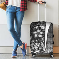 Samoa Polynesian Luggage Covers White - Turtle With Hook - Polynesian Pride