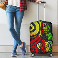 Tahiti Polynesian Luggage Covers - Reggae Tentacle Turtle - Polynesian Pride