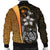 Chuuk Micronesian Men's Bomber Jackets Gold - Turtle With Hook - Polynesian Pride