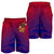 American Samoa Polynesian Men's Shorts - Bald Eagle (Blue - Red) - Polynesian Pride