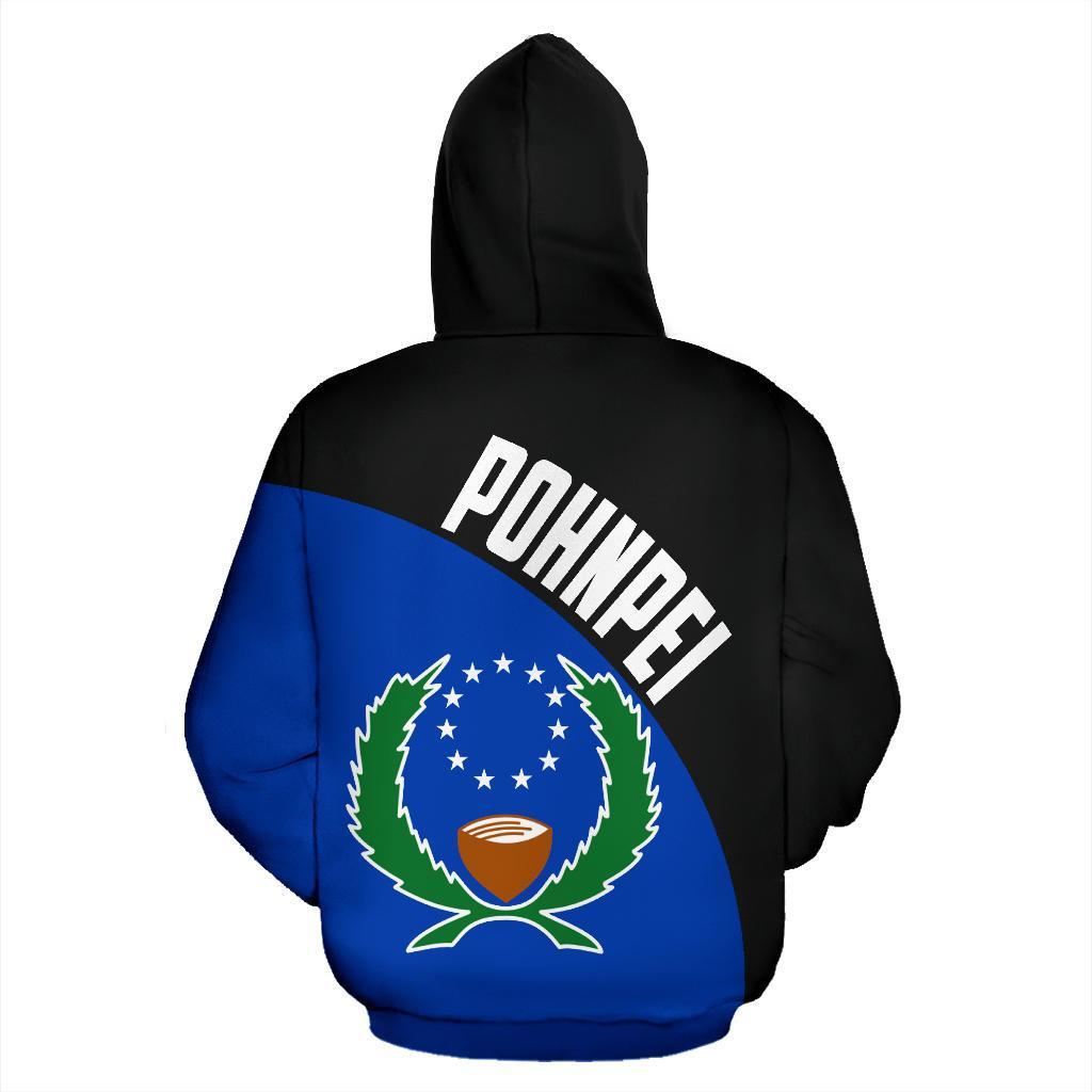 Pohnpei Zip up Hoodie Pohnpei Flag5 - Polynesian Pride