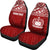 Samoa Custom Personalised Car Seat Covers - Samoa Coat Of Arms Polynesian Tattoo Red - Polynesian Pride