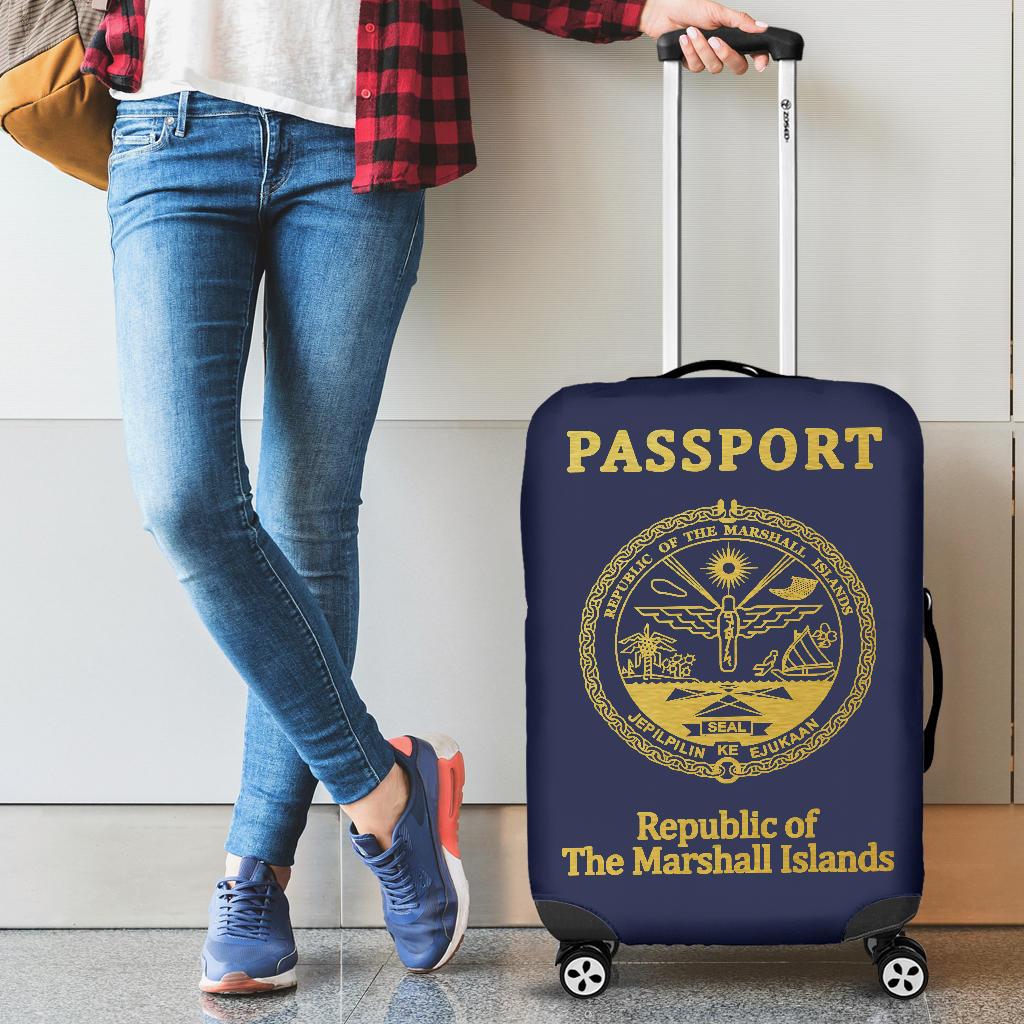 Marshall Islands Passport Luggage Cover - Polynesian Pride