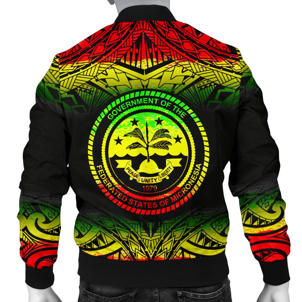 Federated States Of Micronesia Men's Bomber Jacket - Fog Reggae Style - Polynesian Pride