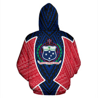 Samoa Hoodie Samoa Coat of Arms Polysenian Tattoo Sport Style - Polynesian Pride