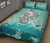 Maori Manaia The Blue Sea Quilt Bed Set, Turquoise - Polynesian Pride