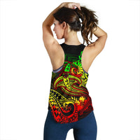 Tahiti Women's Racerback Tank - Reggae Shark Polynesian Tattoo - Polynesian Pride