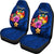 Tonga Polynesian Car Seat Covers - Floral With Seal Blue - Polynesian Pride