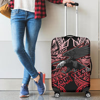 Samoa Polynesian Custom Personalised Luggage Covers - Eagle Tribal Pattern Red - Polynesian Pride