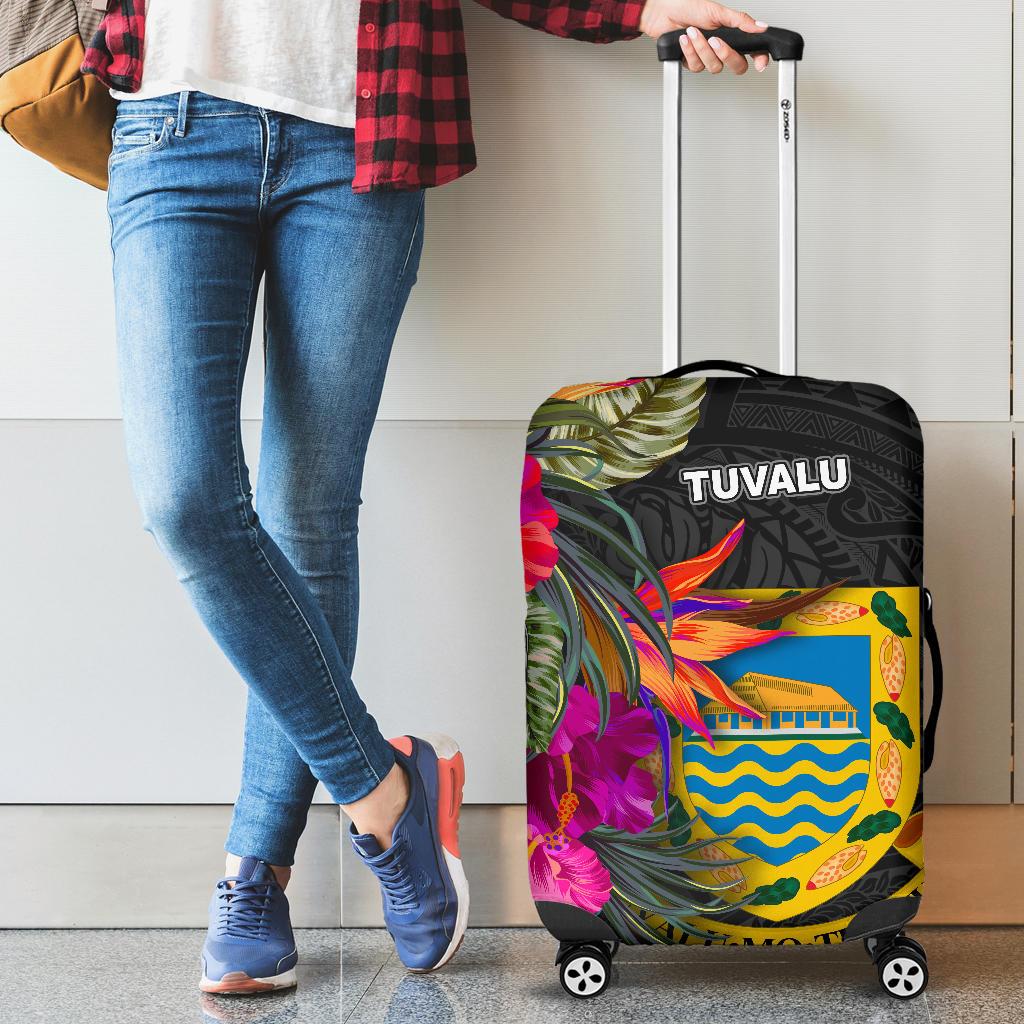 Tuvalu Luggage Covers - Hibiscus Polynesian Pattern - Polynesian Pride