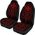 Wallis And Futuna Car Seat Covers - Wallis And Futuna Coat Of Arms Polynesian Tribal Deep Red - Polynesian Pride