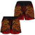 American Samoa Women's Shorts - Red Shark Polynesian Tattoo - Polynesian Pride