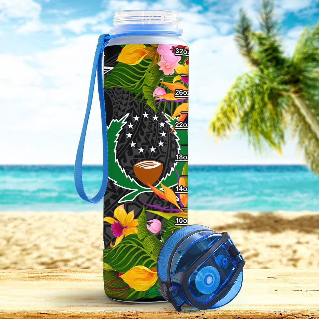 Pohnpei State Custom Personalised Hydro Tracking Bottle - Seal Spiral Polynesian Patterns - Polynesian Pride