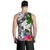 Kosrae Men's Tank Top White - Turtle Plumeria Banana Leaf - Polynesian Pride