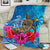 Hawaii Sea Turtle Hibiscus Coconut Tree Premium Blanket - Polynesian Pride