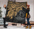 Vanuatu Polynesian Premium Quilt - Vanuatu Coat Of Arms & Gold Turtle Hibiscus - Polynesian Pride