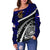 American Samoa Women's Off Shoulder Sweater - Road to Hometown - Polynesian Pride