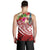 Wallis and Futuna Polynesian Men's Tank Top - Summer Plumeria (Red) - Polynesian Pride