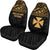 Wallis And Futuna Car Seat Covers - Wallis And Futuna Gold Coat Of Arms Polynesian Tattoo - Polynesian Pride