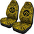 Kosrae Car Seat Cover - Kosrae Coat Of Arms Polynesian Gold Black - Polynesian Pride