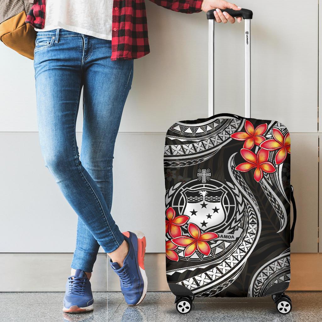 Samoa Polynesian Luggage Covers - White Plumeria - Polynesian Pride