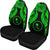 Chuuk Polynesian Car Seat Covers Pride Seal And Hibiscus Green - Polynesian Pride