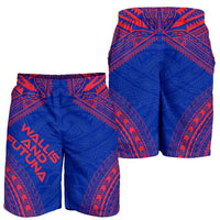 Wallis And Futuna Men's Shorts - Polynesian Chief Flag Version - Polynesian Pride