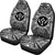 Kosrae Car Seat Cover - Kosrae Coat Of Arms Polynesian White Black - Polynesian Pride