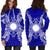 Marshall Islands Polynesian Hoodie Dress Map Blue - Polynesian Pride