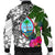 Guam Custom Personalised Men's Bomber Jacket White - Turtle Plumeria Banana Leaf - Polynesian Pride