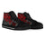 Guam Polynesian High Top Shoes - Red Turtle Flowing - Polynesian Pride