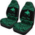 Papua New Guinea Polynesian Custom Personalised Car Seat Covers - Pride Green Version - Polynesian Pride