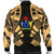 Cook Islands Men Bomber Jackets - Polynesian Tattoo Gold - Polynesian Pride