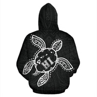 Hawaii Turtle Kanaka Map Polynesian Hoodie - Polynesian Pride