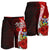 Solomon Islands Polynesian Men's Shorts - Coat Of Arm With Hibiscus - Polynesian Pride