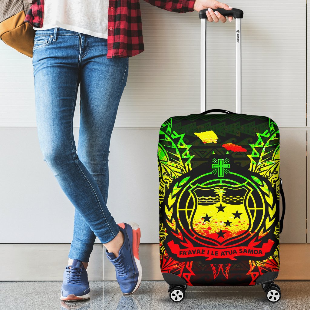 Samoa Polynesian Luggage Covers Map Reggae - Polynesian Pride