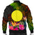 Palau Polynesian Personalised Men's Bomber Jacket - Hibiscus and Banana Leaves - Polynesian Pride