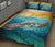 Hawaii Sunshine Palm Tree Polynesian Turtle Quilt Bed Set - Polynesian Pride